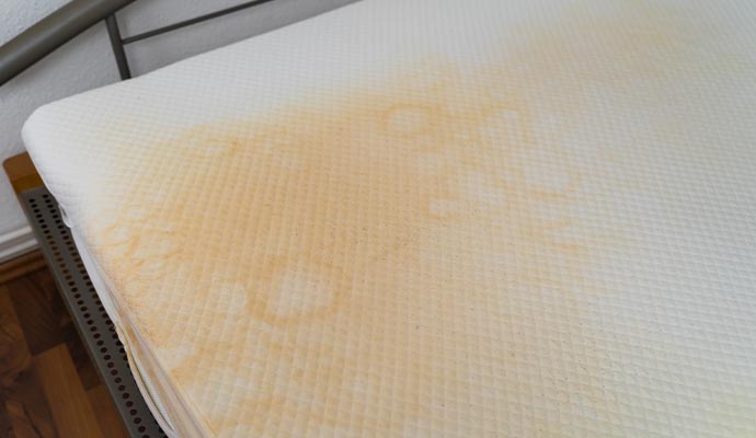 Dirty mattress with stain