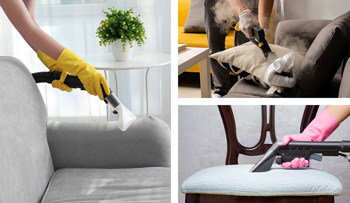 Collage upholstery steam cleaning