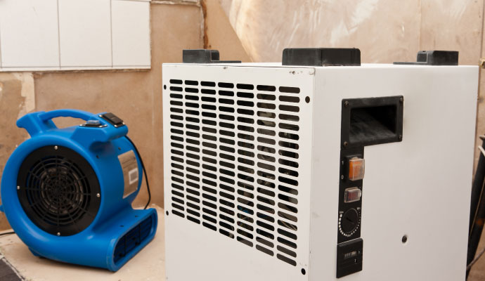 Commercial dehumidifier and air mover equipment