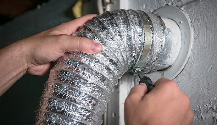 Professional dryer vent cleaning service