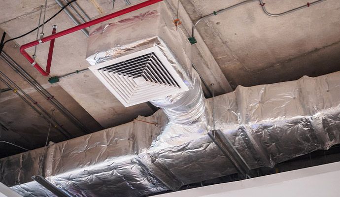 Duct system after sanitizing