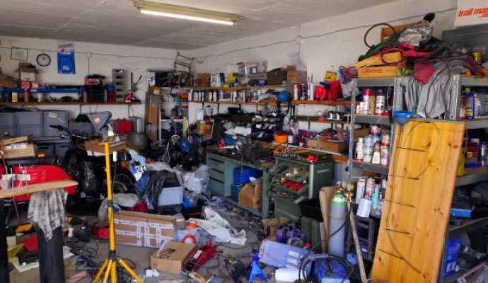 Hoarding inside room