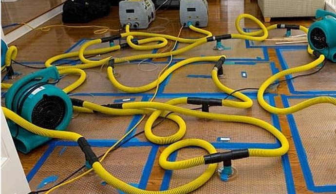 Professional water damage restoration service