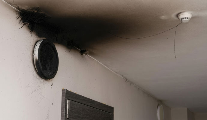 Smoke and soot damage restoration