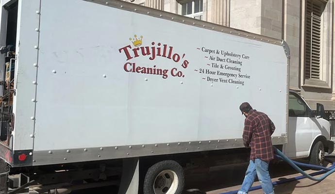 Trujillo's Cleaning Company service van