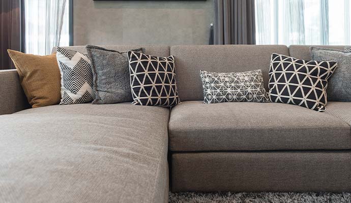 Upholstery after fiber protection service