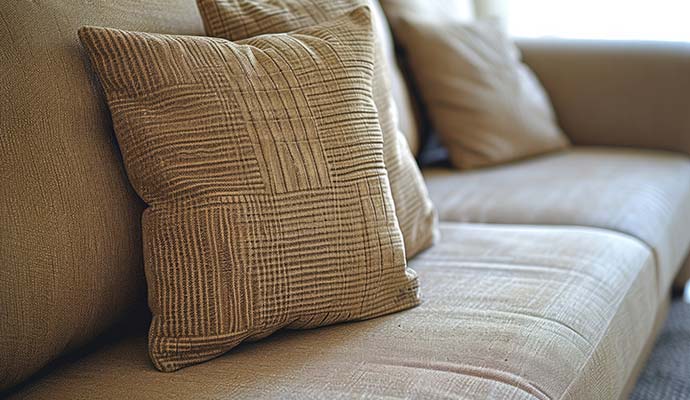Upholstery after fiber protection service