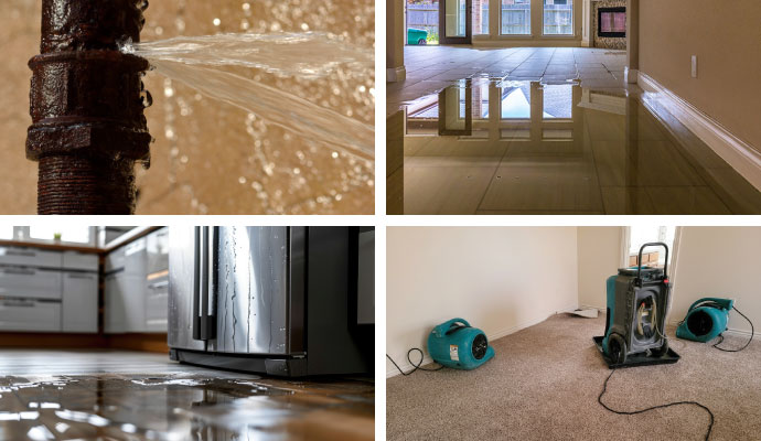 Water damage restoration and cleanup